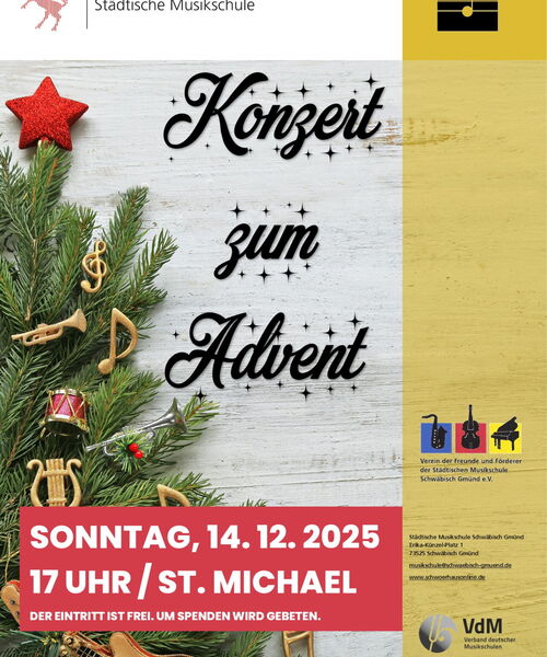 Zu sehen ist das Plakat des Adventskonzertes