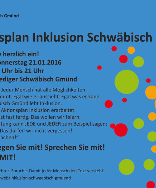 Einladung Veranstaltung Inklusion 21